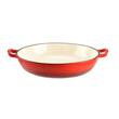 Cratita cu capac, fonta emailata, rosie, 2.5 L, Perfect Home