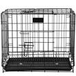 Cusca pentru animale de companie, Springos, metal, plastic, pliabila, negru si argintiu, 60x42x50 cm
