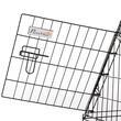 Cusca pentru caine, metal, plastic, cu maner transport, pliabila, negru, 47x77x60 cm