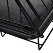 Cusca pentru caine, metal, plastic, cu maner transport, pliabila, negru, 47x77x60 cm