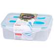 Cutie/caserola alimente, plastic, etansa, albastru, 1 compartiment, cu lingura si furculita, 1.5 L, 22x15.2x7.6 cm, MagicHome