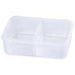 Cutie/caserola alimente, plastic, etansa, albastru, 2 compartiment, cu lingura si furculita, 1.5 L, 22x15.2x7.6 cm, MagicHome