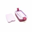 Cutie/caserola alimente, plastic, etansa, cu tacamuri, violet, 1.3 L, 23x13x7 cm, Curver