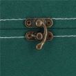 Cutie pentru bijuterii, velur, verde, cu oglinda, 12x12x12 cm, Springos