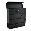Cutie postala cu loc pentru ziar, otel galvanizat, antracit, 37x10x36.7 cm, Malatec 