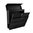 Cutie postala cu loc pentru ziar, otel galvanizat, antracit, 37x10x36.7 cm, Malatec 