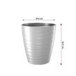 Ghiveci decorativ de flori, rotund, alb, 29.6x32.9 cm, Maze 