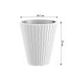 Ghiveci decorativ de flori, rotund, gri, 29.7x33 cm, Sandy 