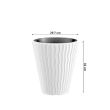 Ghiveci decorativ de flori, rotund, alb, 29.7x33 cm, Sandy 