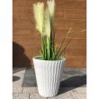Ghiveci decorativ de flori, rotund, alb, 29.7x33 cm, Sandy 