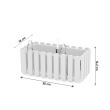 Jardiniera decorativa cu suport metalic, antracit, 38x18x16.2 cm, Boardee Fencycase W 