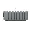Jardiniera decorativa cu suport metalic, gri, 38x18x16.2 cm, Boardee Fencycase W 