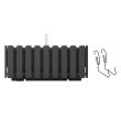 Jardiniera decorativa cu suport metalic, antracit, 38x18x16.2 cm, Boardee Fencycase W 