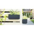 Jardiniera decorativa cu suport metalic, antracit, 38x18x16.2 cm, Boardee Fencycase W 