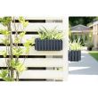 Jardiniera decorativa cu suport metalic, antracit, 58x18x16.2 cm, Boardee Fencycase W 
