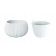 Ghiveci decorativ pentru flori, rotund, alb, 29x19.5 cm, Splofy Bowl