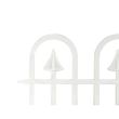 Gard de gradina decorativ, plastic alb, 60x30.5 cm, set 4 buc