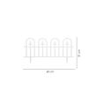 Gard de gradina decorativ, plastic alb, set 4 buc, 60x30.5 cm