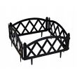 Gard de gradina decorativ, plastic negru, 59.5x33 cm, set 4 buc