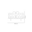 Gard de gradina decorativ, plastic alb, set 4 buc, 59.5x37 cm