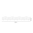 Gard de gradina decorativ, plastic alb, set 4 buc, 59.5x37 cm