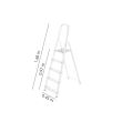 Scara aluminiu, 4 trepte si platforma, Drabest