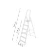 Scara aluminiu, 5 trepte si platforma, Drabest