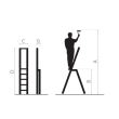 Scara aluminiu, 7 trepte si platforma, Drabest