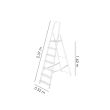 Scara aluminiu, 7 trepte si platforma, Drabest