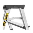 Scara aluminiu, 2 trepte, urcare ambele parti, DRABEST