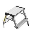 Scara aluminiu, 2 trepte, urcare ambele parti, DRABEST