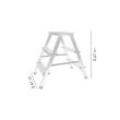 Scara aluminiu 3 trepte, urcare ambele parti, Drabest