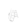 Scara aluminiu, 4 trepte, urcare ambele parti, Drabest