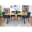 Scaun stil scandinav, Artool, Kara, catifea, metal, bleumarin si negru, 44.5x50.5x87 cm
