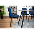 Scaun stil scandinav, Artool, Kara, catifea, metal, bleumarin si negru, 44.5x50.5x87 cm
