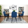 Set 4 scaune stil scandinav, Artool, Kara, catifea, metal, bleumarin si negru, 44.5x50.5x87 cm