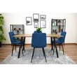 Scaun stil scandinav, Artool, Kara, catifea, metal, bleumarin si negru, 44.5x50.5x87 cm