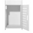 Dulap baie, Mufart, placa MDF, 2 rafturi, 1 sertar, 1 usa, alb, 25x21.5x80 cm