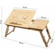 Masa pentru laptop, Artool, pliabila, lemn, natur, 60x30x37 cm