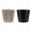 Ghiveci decorativ de flori, rotund, cafeniu, 15.8x13.8 cm, Sandy Round