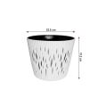Ghiveci decorativ de flori, rotund, crem, 22.5x19.2 cm, Sandy Round