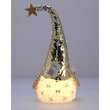 Decoratiune Craciun, pitic, LED, auriu si alb, 18x47 cm, Jumi