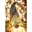 Decoratiune Craciun, pitic, LED, auriu si alb, 18x47 cm, Jumi