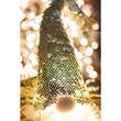 Decoratiune Craciun, pitic, LED, auriu si alb, 18x47 cm, Jumi