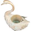 Decoratiune gradina, MagicHome, metalica, gasca, cu ghiveci pentru flori, auriu, 37x19x85 cm