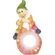 Decoratiune gradina, polirasina, lampa solara, pitic cu saxofon, 3xLED, 12x11x22 cm, Strend Pro