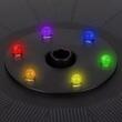 Decoratiune gradina tip fantana arteziana cu lumini LED, Gardlov, plutitoare, incarcare solara, 16x4 cm