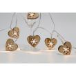 Decoratiune iarna, Inimi cu fuleg de nea, 10 LED, 230V, IP44, 1.35 m