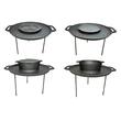 Disc pentru gratar, fonta, tip grill, cu picioare, set 4 piese, 49.5 cm