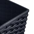Ghiveci decorativ de flori, patrat, 32.5x32.5x61 cm, imitatie ratan, antracit, Prosperplast